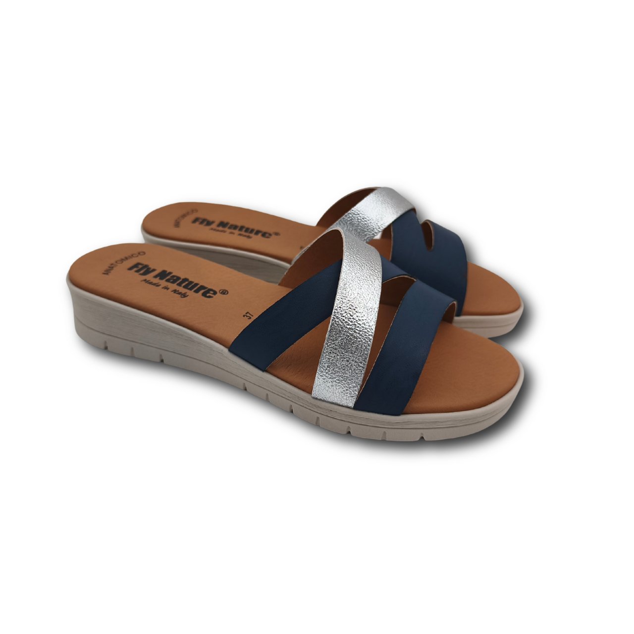 Fly Nature Nives - Eleganti Ciabatte Donna Estive con Zeppa, Vero Made in Italy